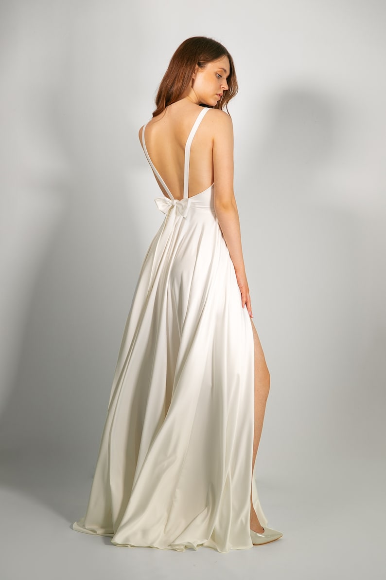 Silk wedding dress MIA. Engagement dress casual wedding dress summer cocktail dress image 2