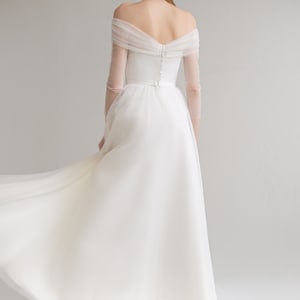 Sexy wedding dress ROSA. Simple wedding dress long wedding gown winter wedding dress image 5