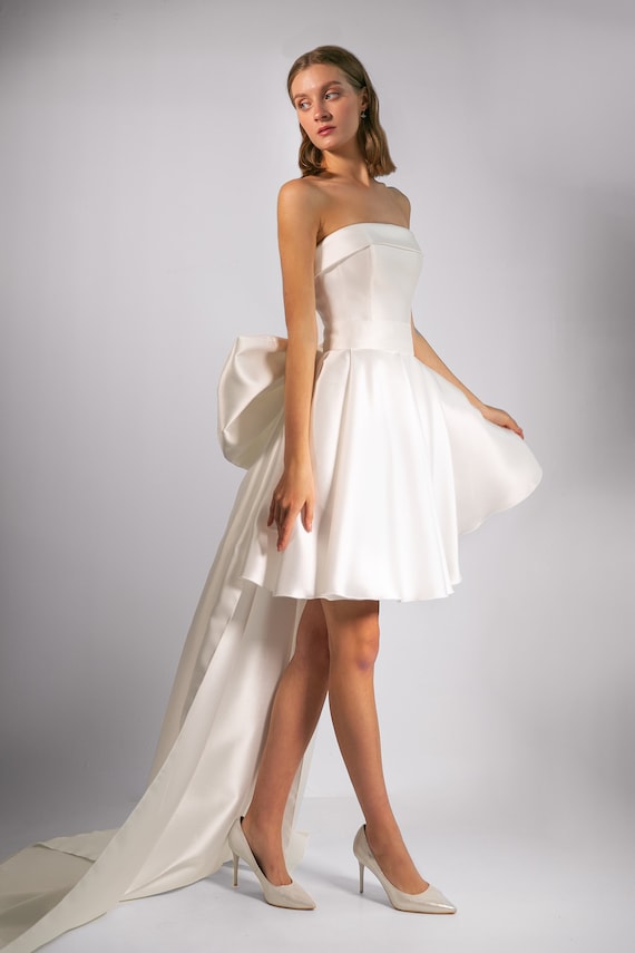 Vestido blanco romántico SOPHIE con desmontable. Vestido - Etsy España