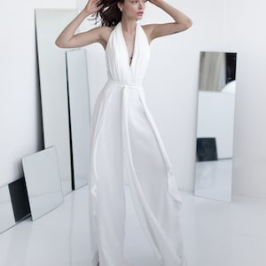 Wedding jumpsuit BONNIE. Alternative wedding dress A-line silhouette Wedding guest dress image 2