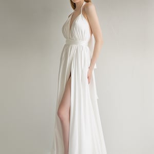 Reception dress KASSANDRA. Silk wedding dress Engagement dress Rehearsal dress image 2