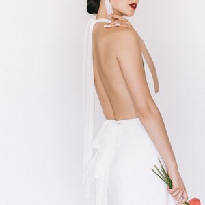 Wedding jumpsuit BONNIE. Alternative wedding dress A-line silhouette Wedding guest dress image 7