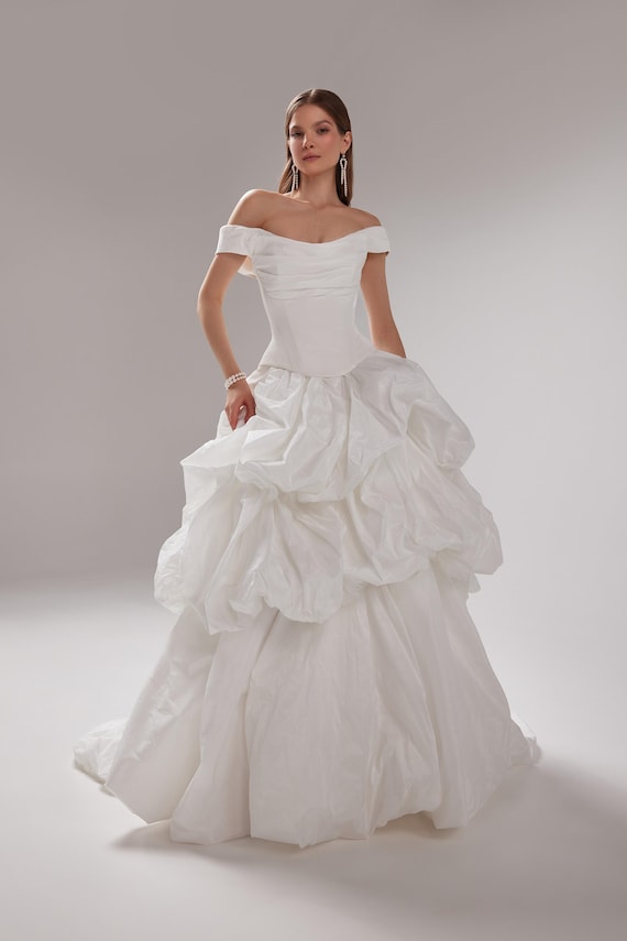off the shoulder two piece wedding dress Off-Shoulder Corset Gown Paradise