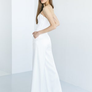 Wedding jumpsuit JIN. Alternative wedding dress casual wedding dress bridal jumpsuit white aesthetic image 4