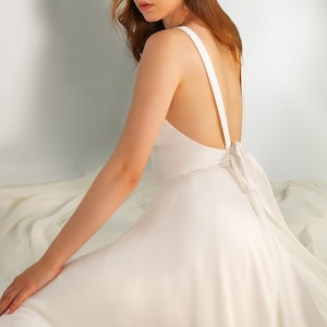 Silk wedding dress MIA. Engagement dress casual wedding dress summer cocktail dress image 4