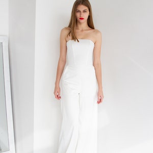 Wedding jumpsuit JIN. Alternative wedding dress casual wedding dress bridal jumpsuit white aesthetic image 8