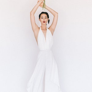 Wedding jumpsuit BONNIE. Alternative wedding dress A-line silhouette Wedding guest dress image 6