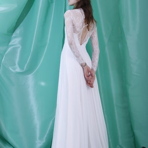 Boho wedding dress MICHELLE. Modest wedding dress winter wedding dress long wedding gown image 7
