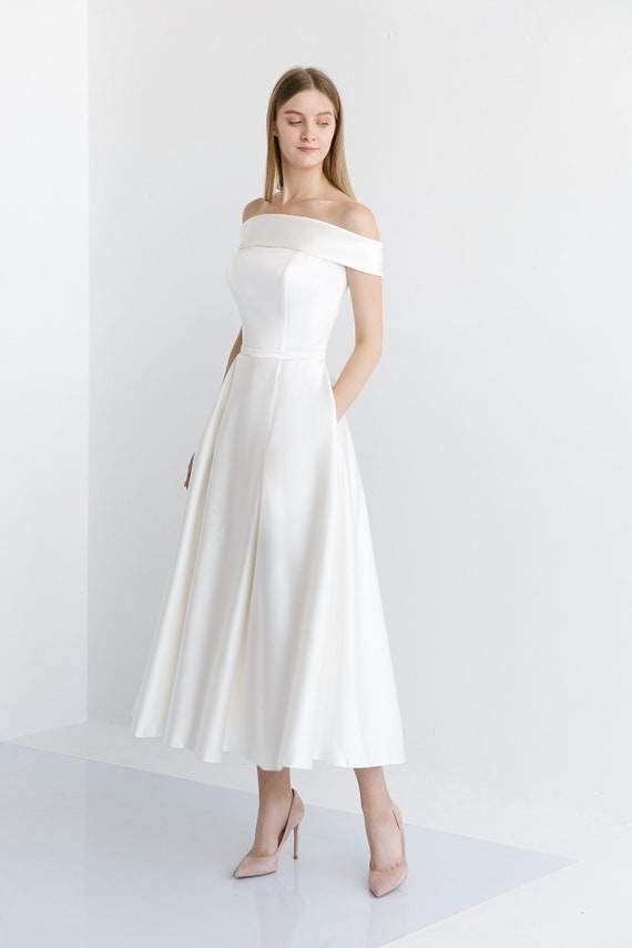 Romantic Wedding Dress ALLYN MIDI. City 