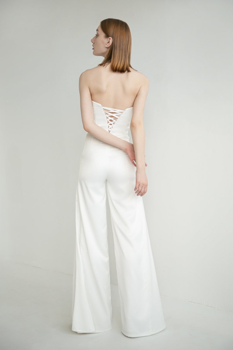 Wedding jumpsuit JIN. Alternative wedding dress casual wedding dress bridal jumpsuit white aesthetic image 2