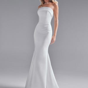 Modern Mikado Mermaid Wedding Dress Gala: Strapless Gown