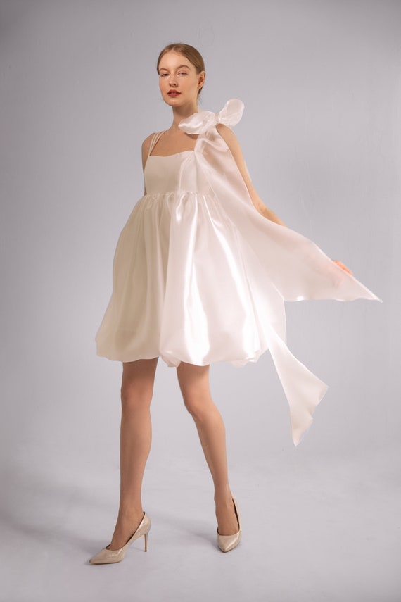 Mini Wedding Dress LEONI. off White 