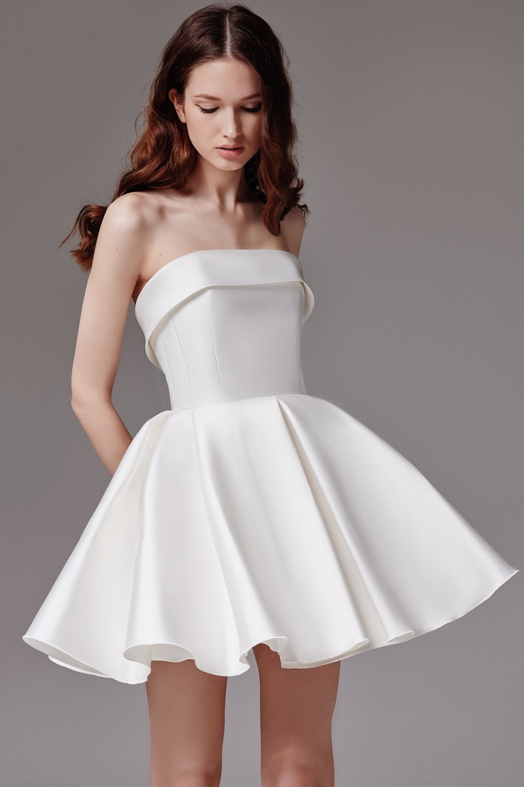 sophie white strapless midi dress ebonyshield on LTK