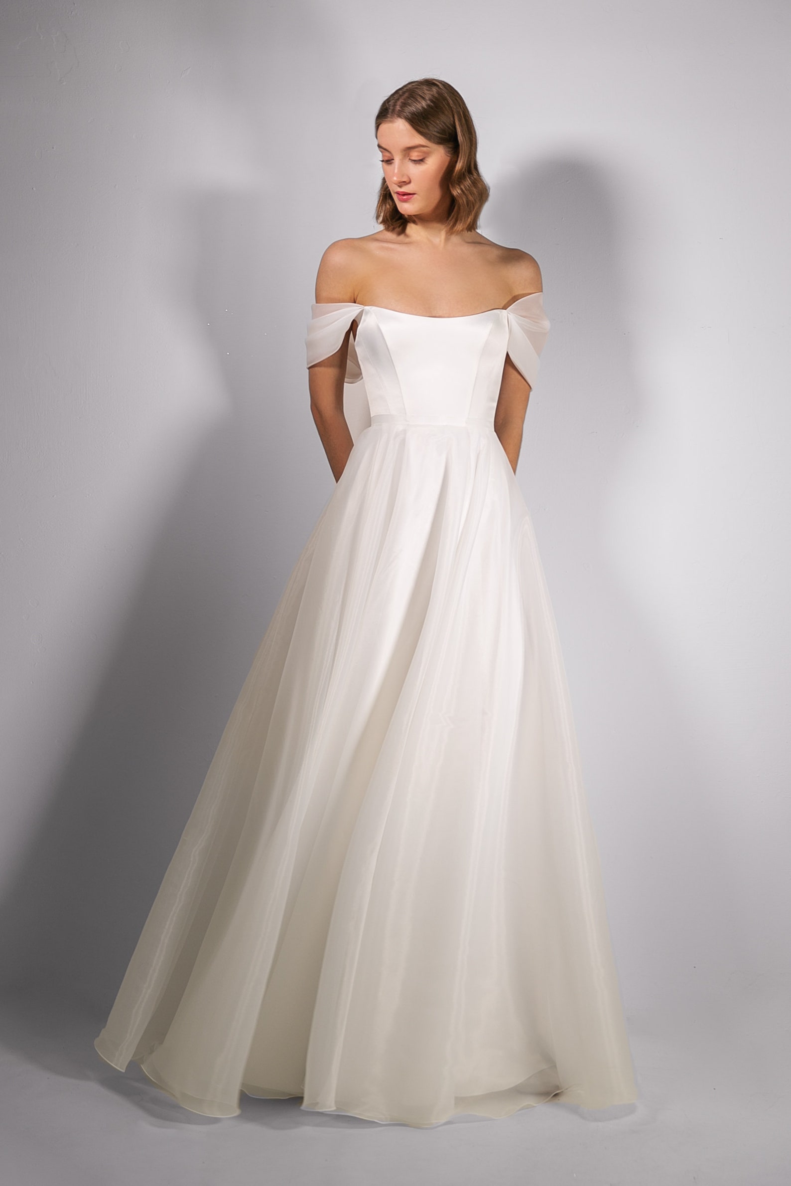 Ball Gown Wedding Dress TIFFANY. Satin Wedding Dress | Etsy
