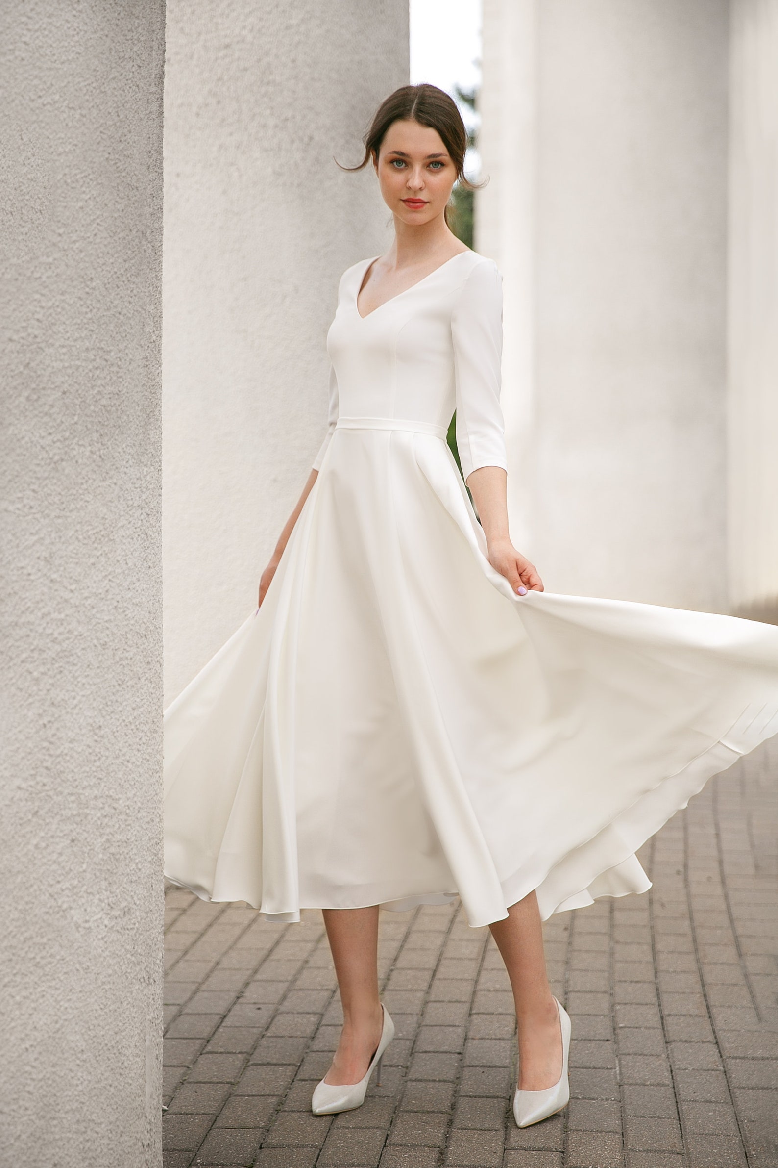 etsy modest wedding dress