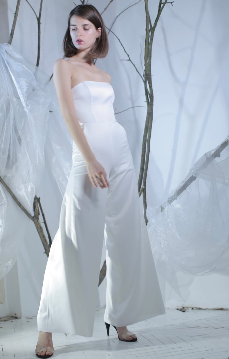 Wedding jumpsuit JIN. Alternative wedding dress casual wedding dress bridal jumpsuit white aesthetic image 6