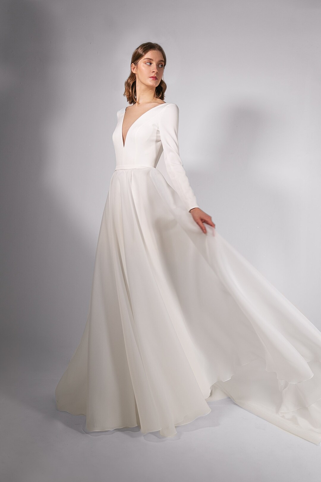 Ball Gown Wedding Dress OLIVIA. Modern Wedding Dress Long - Etsy