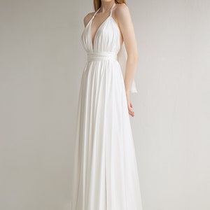 Reception dress KASSANDRA. Silk wedding dress Engagement dress Rehearsal dress image 4