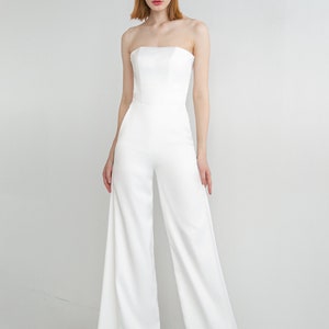 Wedding jumpsuit JIN. Alternative wedding dress casual wedding dress bridal jumpsuit white aesthetic image 1