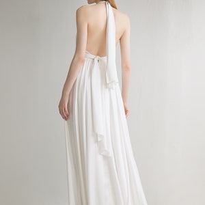 Reception dress KASSANDRA. Silk wedding dress Engagement dress Rehearsal dress image 3