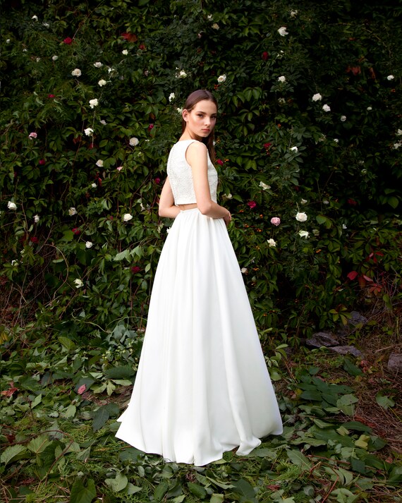 Two piece shop reception dress