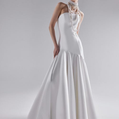 strapless open back dress Princess Lavender Prom Off-the-Shoulder Ball Gown Dresses