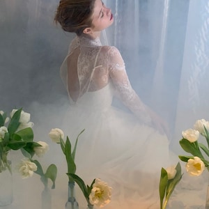 Boho wedding dress MICHELLE. Modest wedding dress winter wedding dress long wedding gown image 8