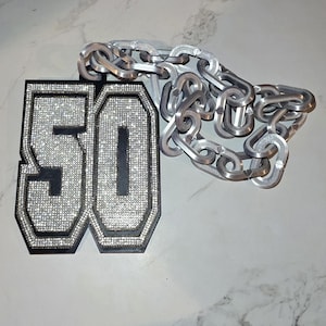 Custom 3D Jersey Number Chain: Sports Team Colors Hype Chain - Etsy