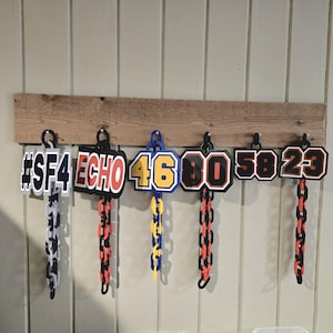 Custom 3D Jersey Number Chain: Sports Team Colors hype chain
