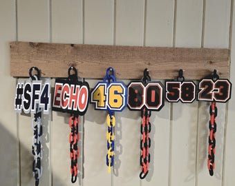 Custom 3D Jersey Number Chain: Sports Team Colors hype chain