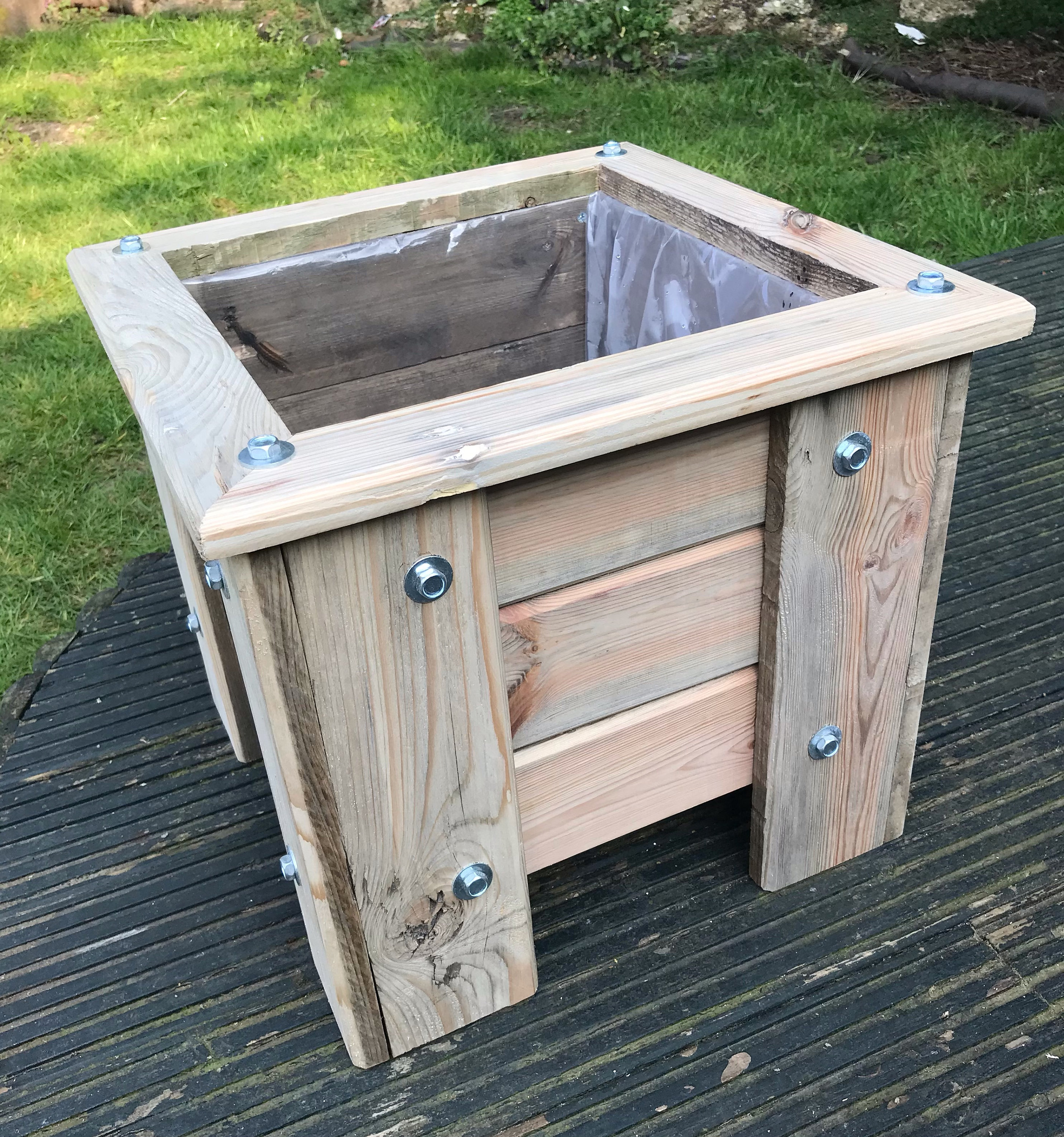 Handmade Garden Planter box in natural reclaimed wood with Etsy