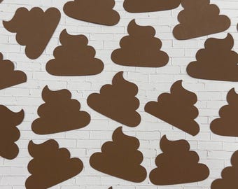Confeti de emojis de caca: divertidas decoraciones para fiestas, ideal para esparcir sobre la mesa en broma.