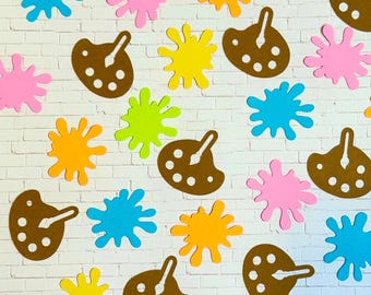 Art Party Confetti | Paint Splatter & Palette Decorations | Paint Party | Paintball Party | Paint Themed Birthday Party | Art Teacher Gifts