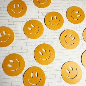 Smiley Face Confetti | Birthday Confetti | Happy Face | Paper Confetti | Retro Party Decorations | Hippie Party| One Happy Dude | 1st Bday