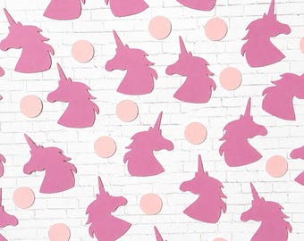 Pink Unicorn Confetti | Unicorn Birthday Party Decorations | Table Confetti | Baby Shower Confetti | Princess Party Decor | Pink Party Decor