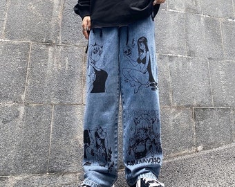 Anime Jeans Etsy anime jeans etsy