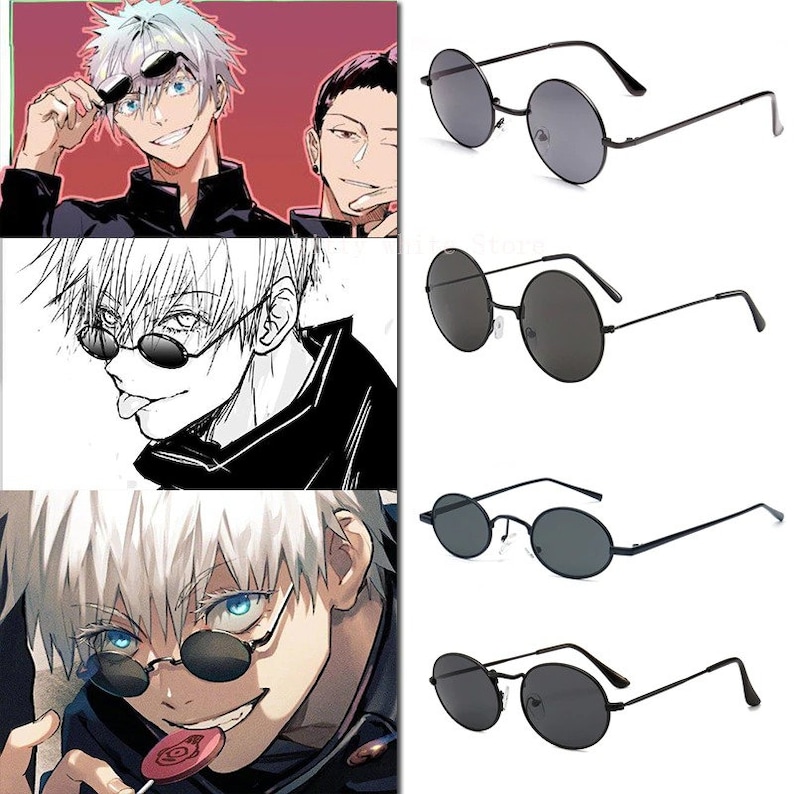 Gojo Satoru glasses Anime accessories Jujutsu Kaisen black | Etsy