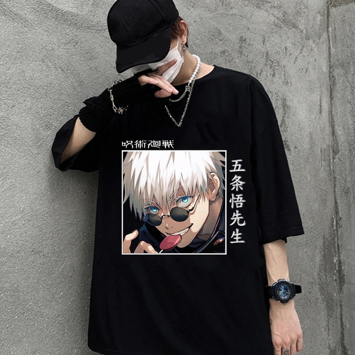 Harajuku Anime Japanese Unisex Tshirt Harajuku Short Sleeve Etsy