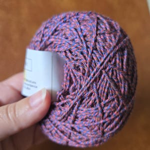 3-Ply, vintage, tweed crochet light-weight viscose yarn