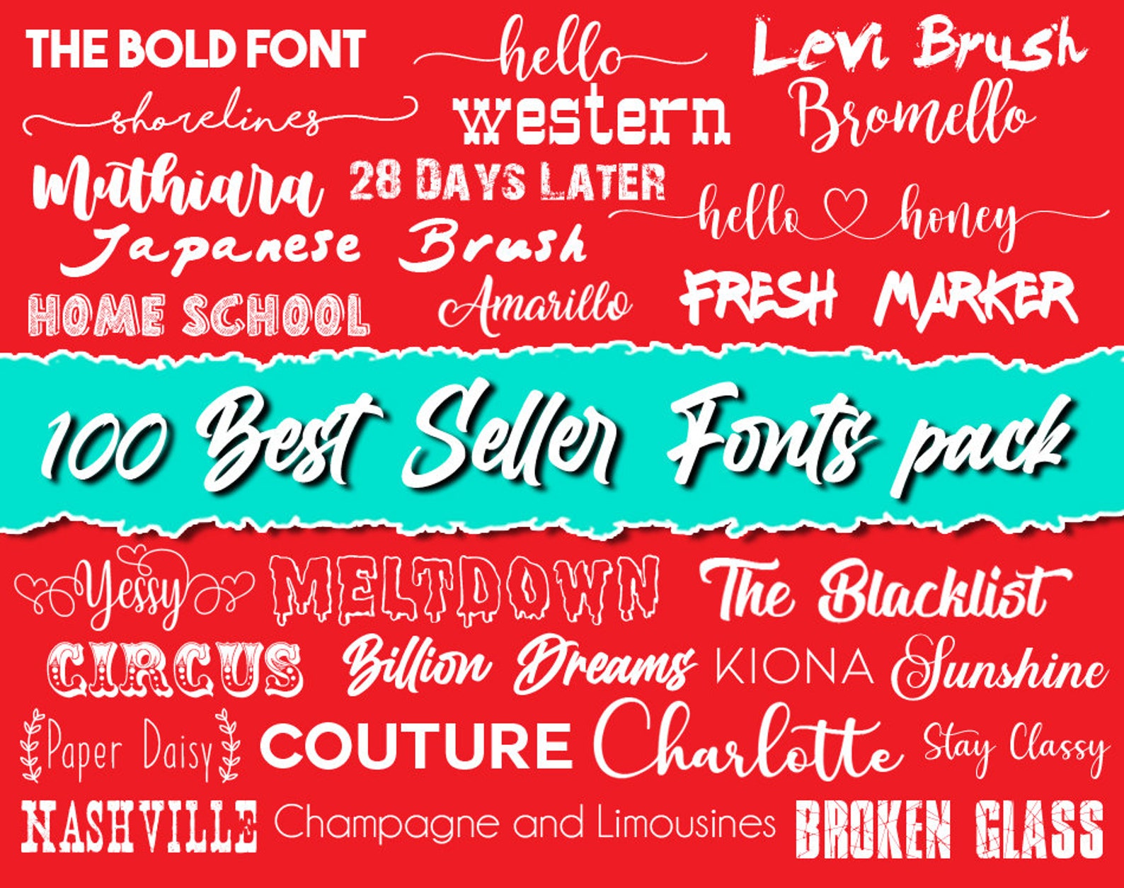 100 Best Font and Calligraphy SVG FontBundle Fonts Etsy