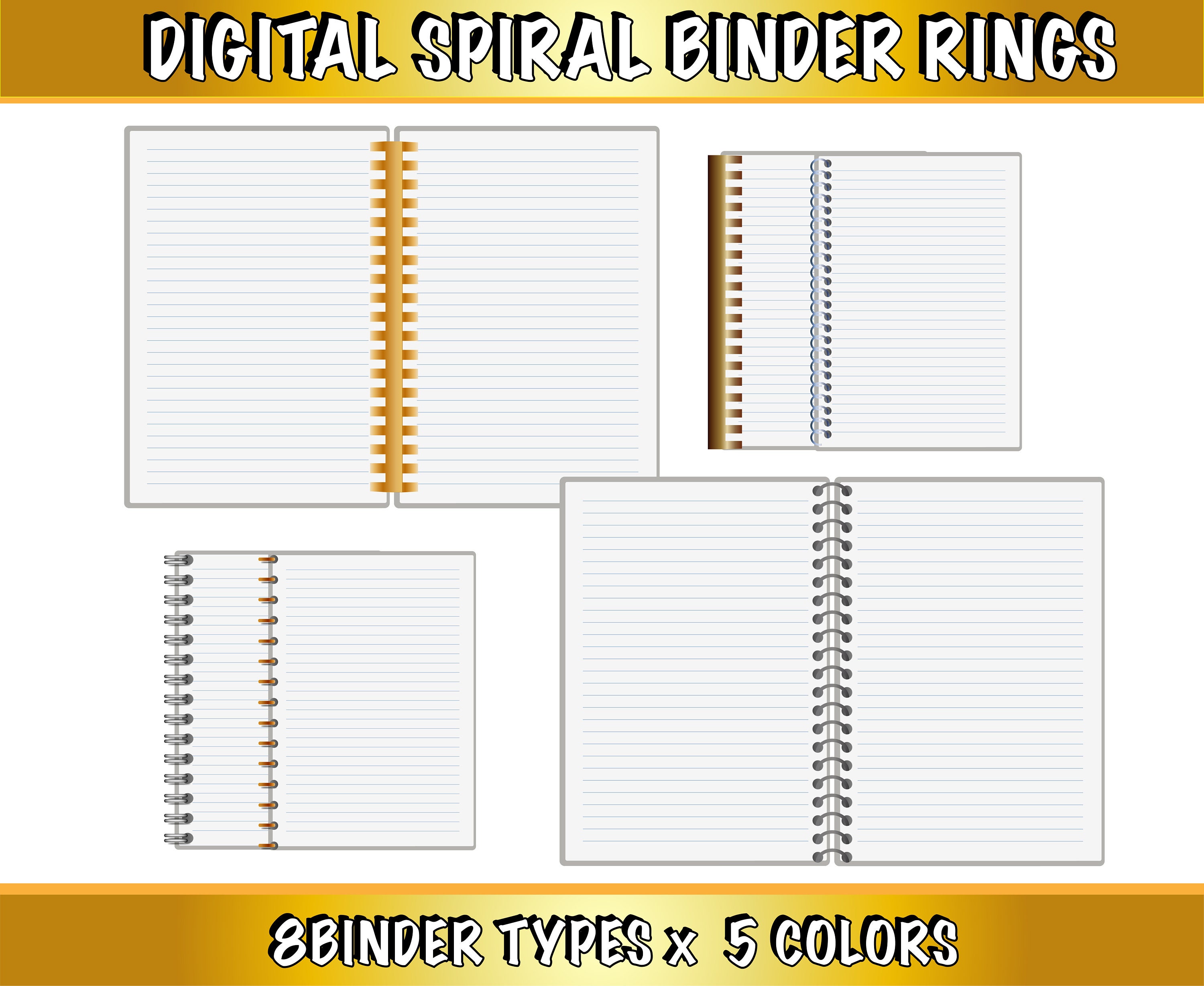 Digital Notebook Rings Digital Planner Rings, Metal Digital Binder Rings for Planner, Notebook ...