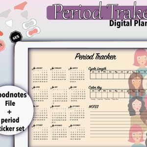 Periodetracker | Digitale menstruatiecyclus | PDF, direct downloaden |
