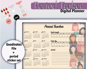 Period Tracker | Digital Menstrual Cycle | PDF, Instant Download |