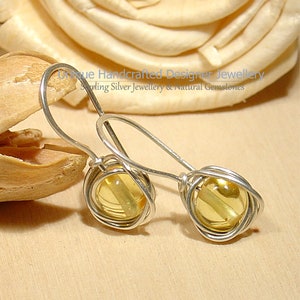 Baltic Amber Earrings 925 Silver Silberne Ohrringe Honey Handmade Jewellery 0922-1