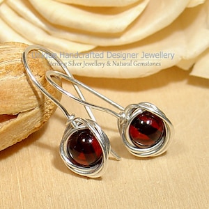 Baltic Amber Earrings 925 Silver Silberne Ohrringe Baroque Cognac Handmade Jewellery 0222-3