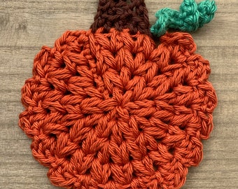 Pumpkin coasters, Pumpkin coffee bar accessories, Drink coasters, Fall drink coasters, Fall coffee coasters, Pumpkin decor, Cotton coasters