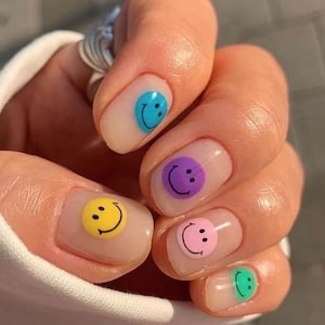 Smiley Face Nail Art Nail decal