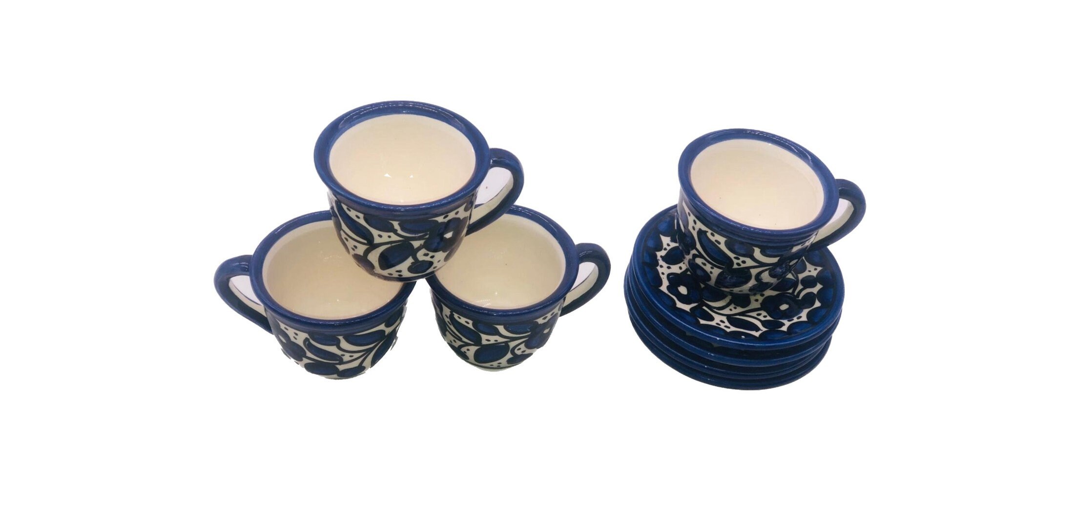 Coffee serving Cups Set of 4 With Saucers Small Arabic Etsy