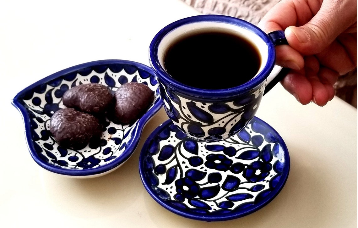 Coffee serving Cups Set of 4 With Saucers Small Arabic Etsy