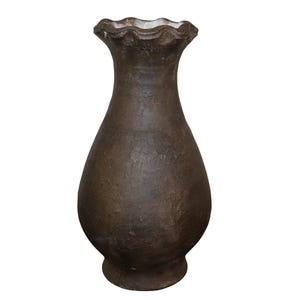 Handmade Painted Terracotta Vase – Rustic Boho Clay Pottery, Farmhouse Home Décor, Unique Handcrafted Ceramic Art Gift